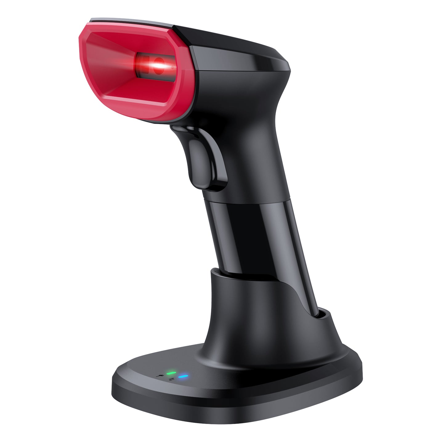 TEEMI TMSL-58CR 1D/2D Bluetooth Barcode Scanner with Smart USB Cradle | Easy Swap Replaceable Battery | Automatic Charging Base | Hands-Free Auto Sense Mode for Fast Scanning