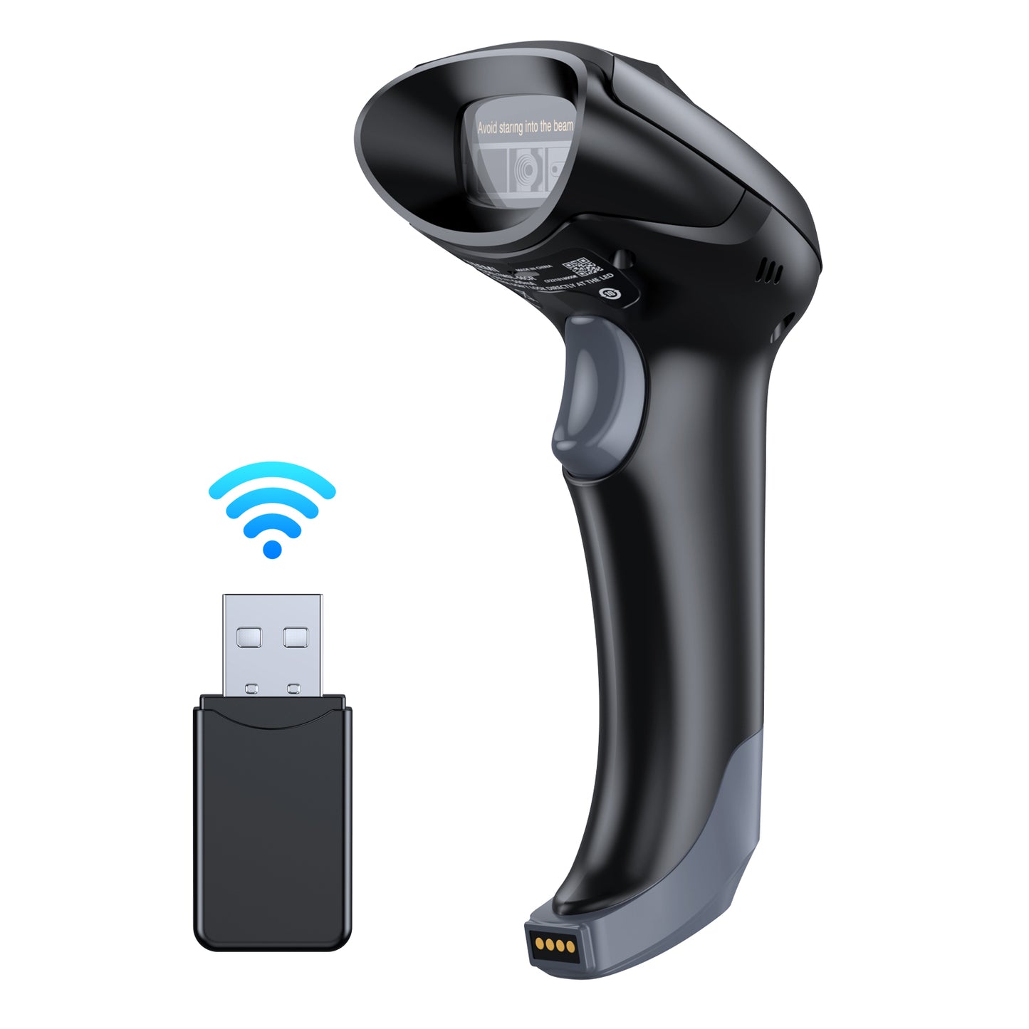 TEEMI TMSL-56 QR Bluetooth Barcode Scanner, 1D 2D Wireless USB Imager for iPhone ipad Andriod Smartphone Tablet Mac Windows PC, Support PDF417 Driver License, Stable Bluetooth 5.0 Technology, with USB Dongle, NO USB CRADLE